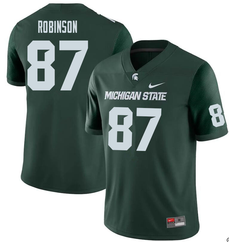 Men #87 Jasiyah Robinson Michigan State Spartans College Football Jerseys Sale-Green